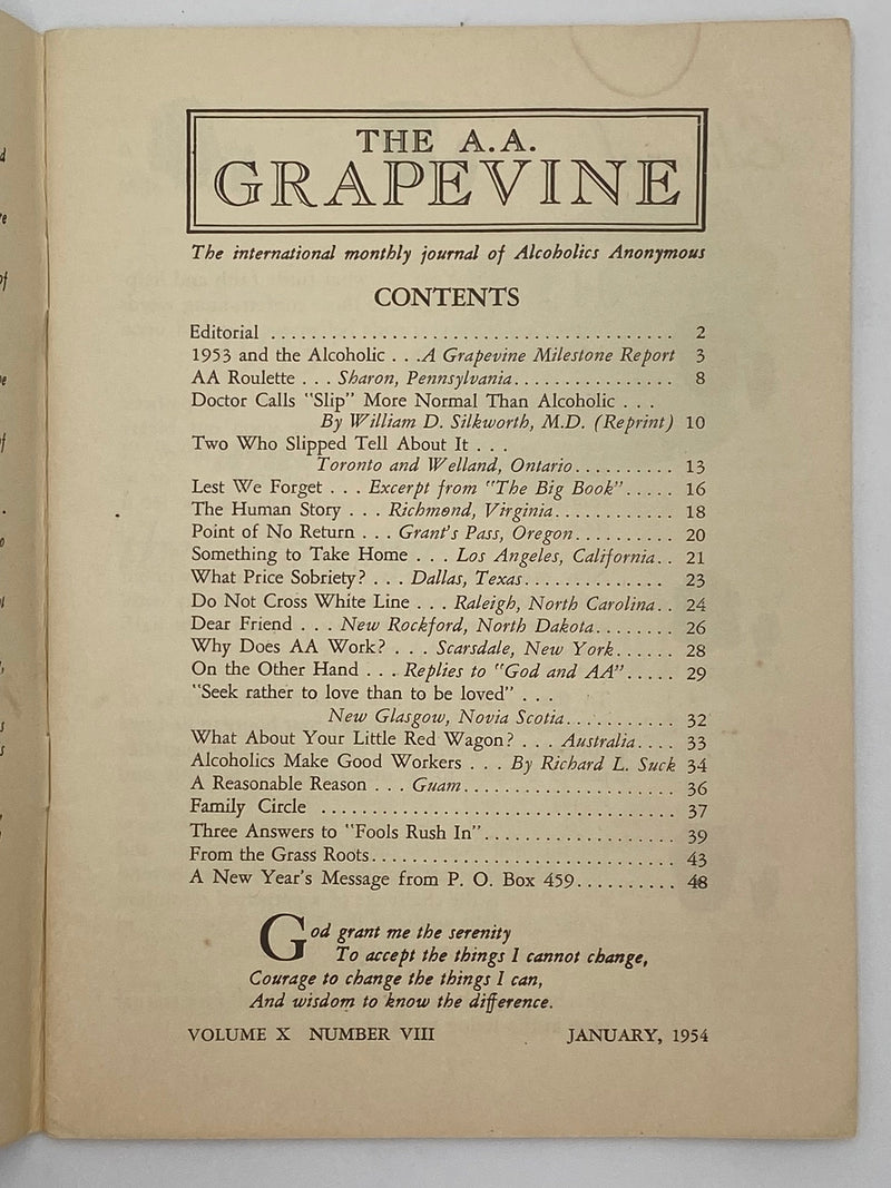 AA Grapevine - January 1954 Alabama