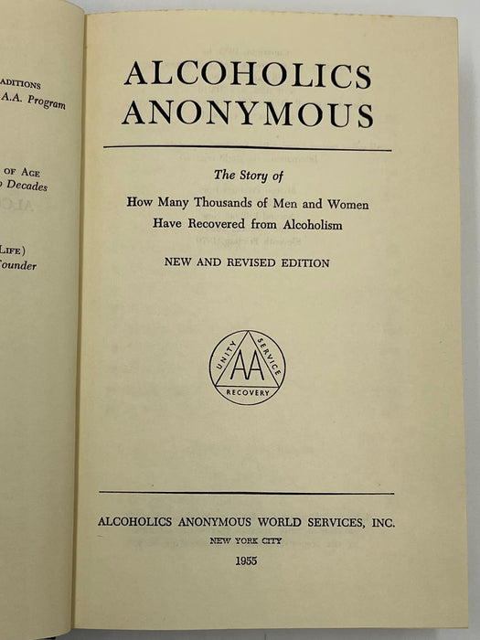Alcoholics Anonymous Second Edition Big Book 11th Printing with ODJ Recovery Collectibles