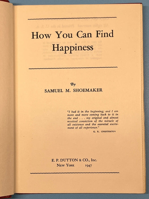 How You Can Find Happiness by Samuel M. Shoemaker Recovery Collectibles