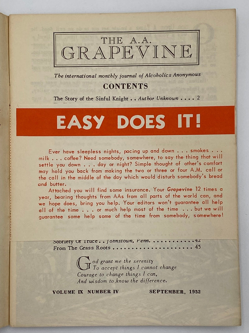 AA Grapevine September 1952 - Tradition Five Alabama