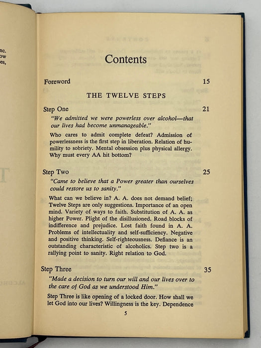 Twelve Steps and Twelve Traditions - 1st Small Hardback Printing - 1965 Recovery Collectibles