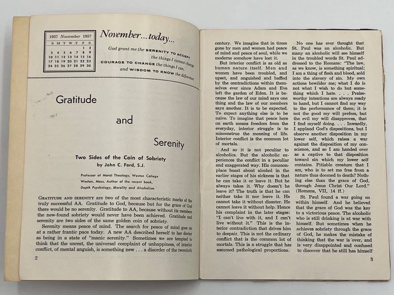 AA Grapevine from November 1957 - Traditions Month Mark McConnell