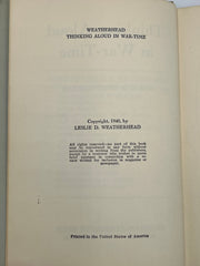 Thinking Aloud in War-Time by Leslie D. Weatherhead Recovery Collectibles