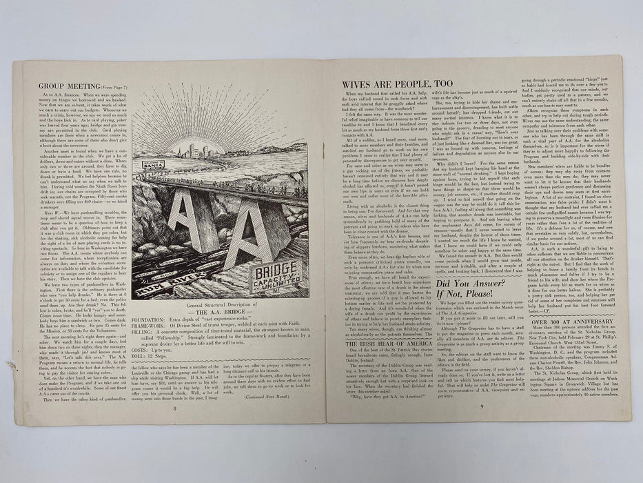 The A.A. GRAPEVINE - April 1948 Recovery Collectibles