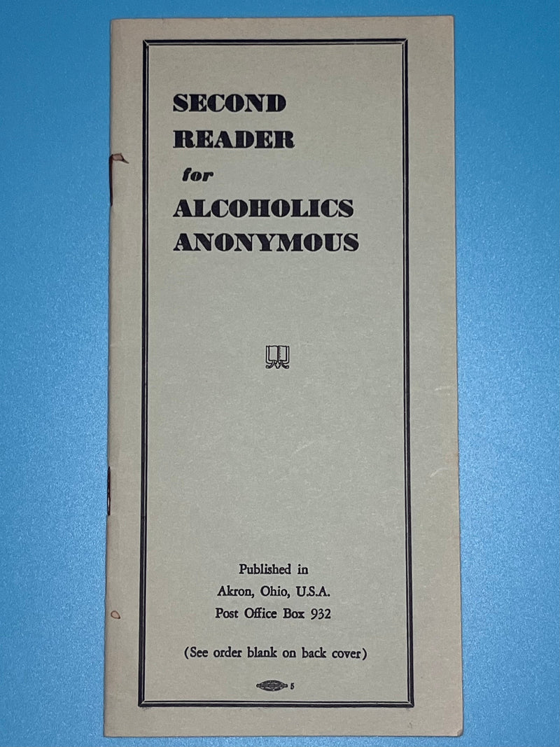 Second Reader for Alcoholics Anonymous - Akron Pamphlet Recovery Collectibles