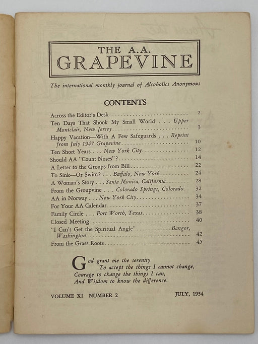 AA Grapevine July 1954 - A Letter To Groups from Bill Alabama