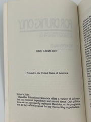 For Drunks Only by Richmond Walker from 1987 - Hazelden Printing Recovery Collectibles