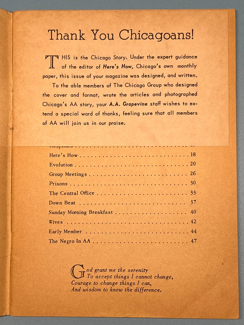 AA Grapevine - September 1951 - Chicago Early History Mark McConnell