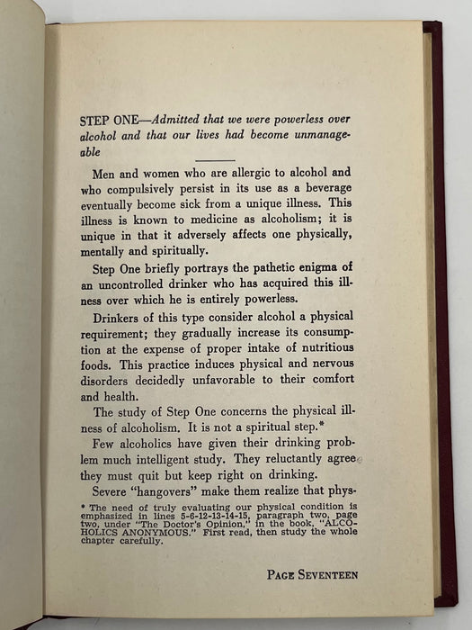 An Interpretation Of The Twelve Steps of the Alcoholics Anonymous Program - 1947 Printing Recovery Collectibles