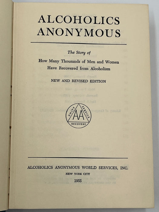 Alcoholics Anonymous Second Edition 8th Printing from 1966 Recovery Collectibles
