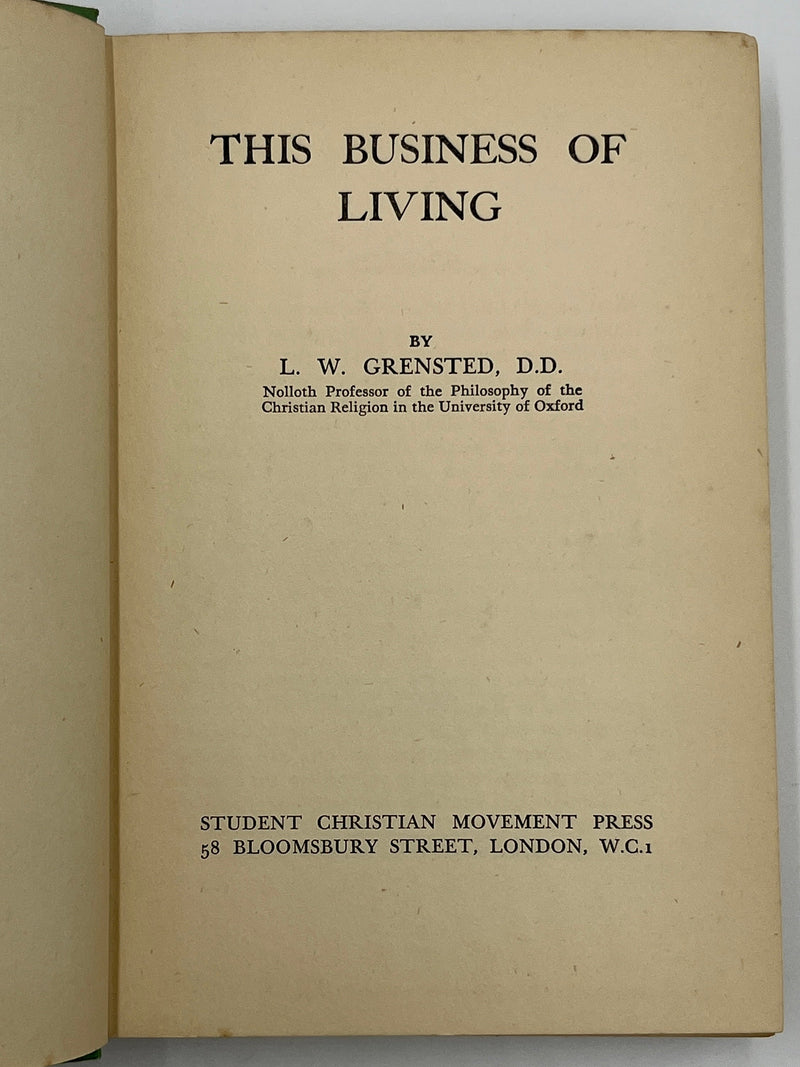 This Business of Living by L.W. Grensted Recovery Collectibles