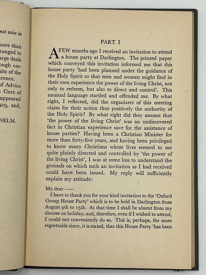 The Oxford Group Movement By Herbert Hensley Henson, D.D. - 1933 - ODJ Recovery Collectibles