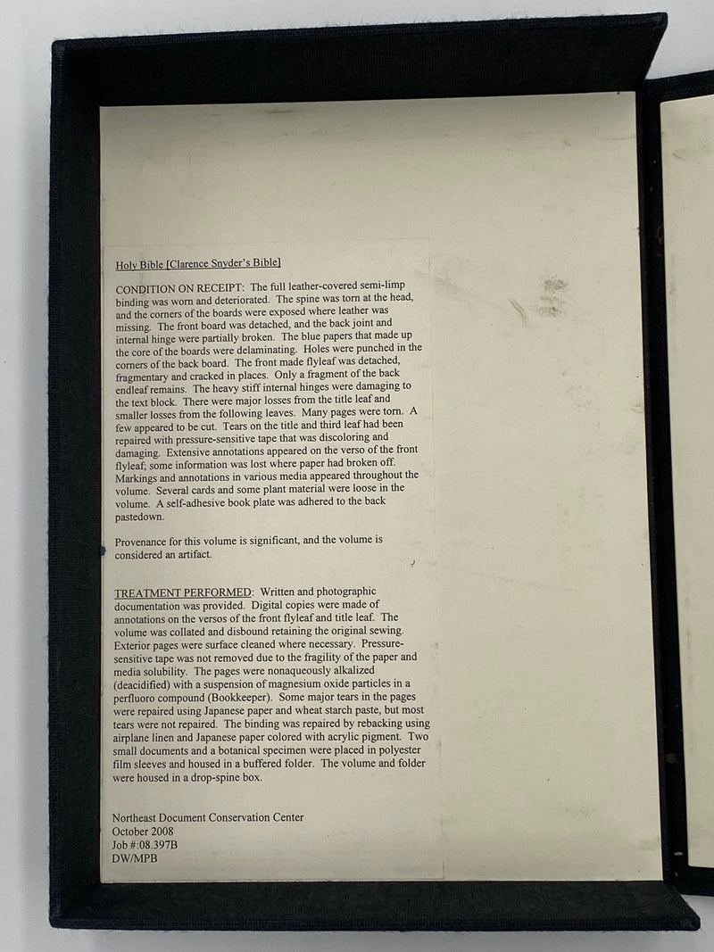 Clarence Snyder’s Bible Recovery Collectibles