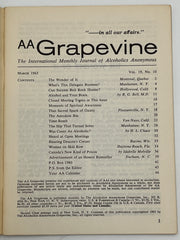 AA Grapevine from March 1963 - Alcohol and Your Brain Mark McConnell