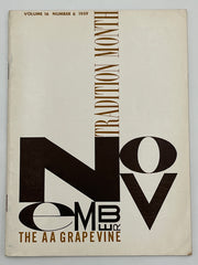 AA Grapevine from November 1959 - Traditions Month Mark McConnell