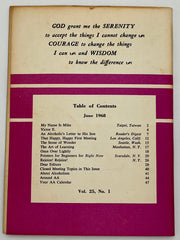 AA Grapevine from June 1968 - Pointers for Beginners Mark McConnell