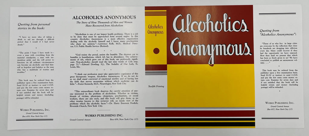 Alcoholics Anonymous Big Book Dust Jackets — Recovery Collectibles